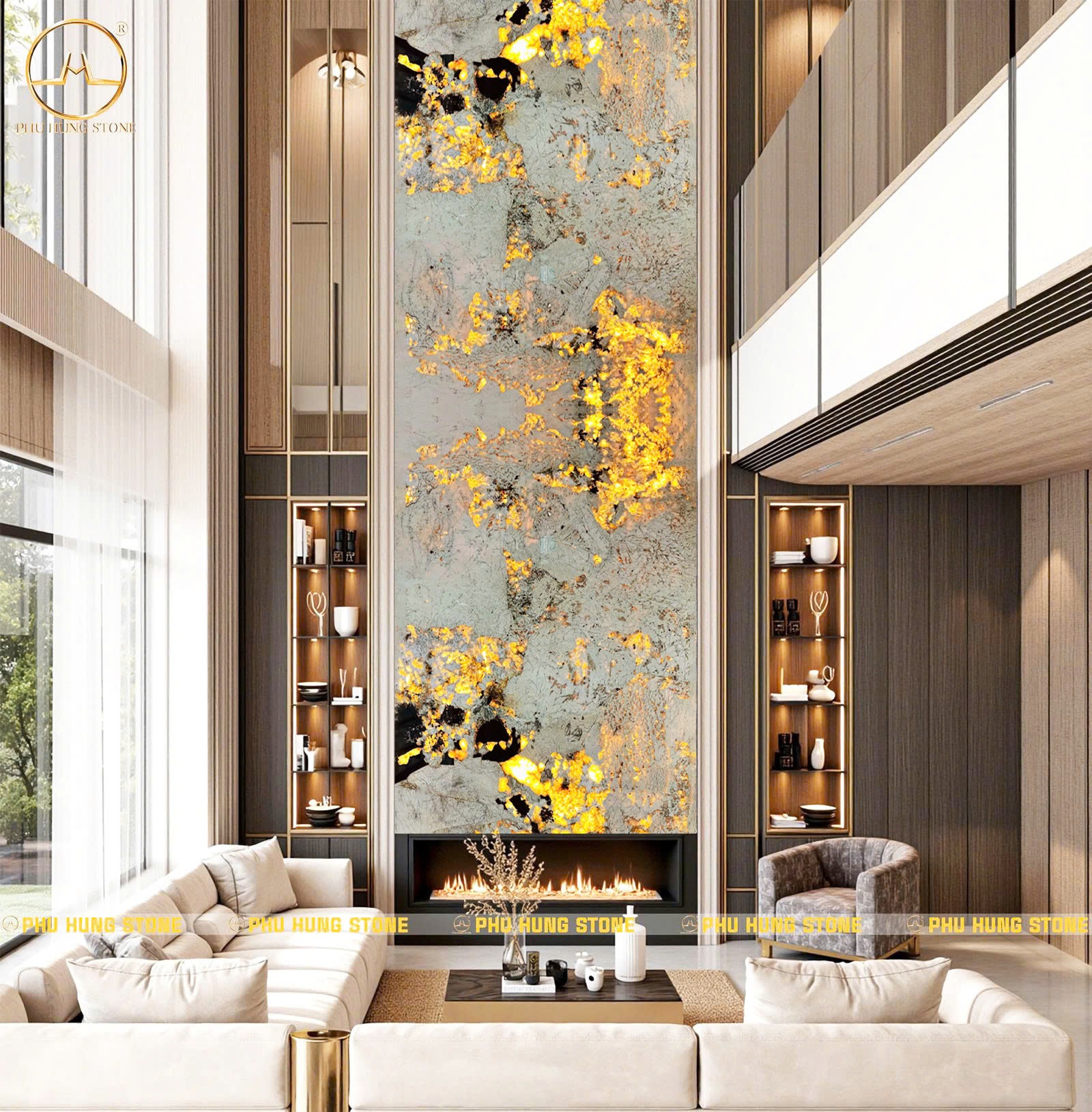 Hình ảnh Đá Granite Alpinus White 6 thiết kế thông tầng