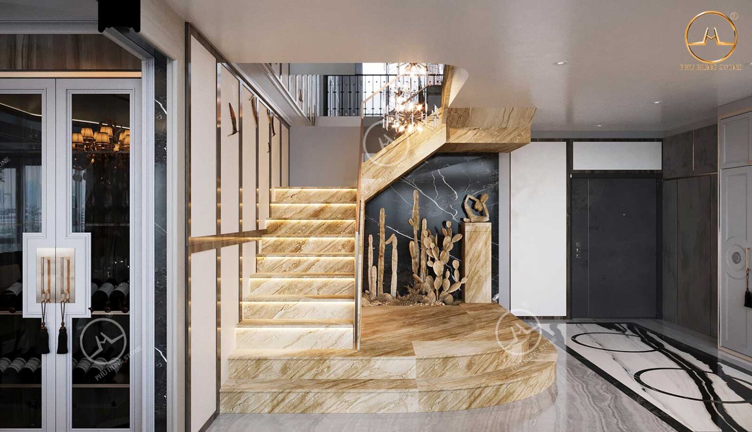 Đá Marble Travertine - PHÚ HƯNG STONE