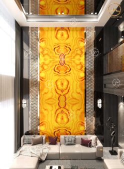 Hình ảnh Đá onyx vàng làm tranh thông tầng đẹp