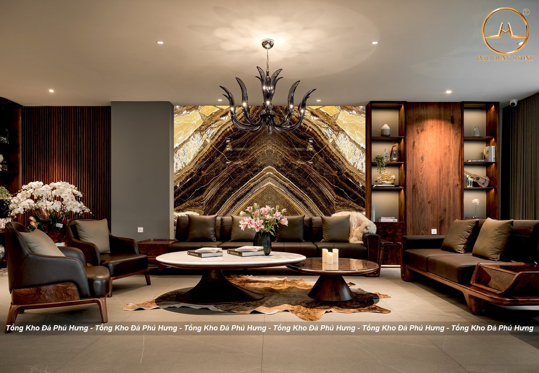 Hình ảnh Đá onyx xuyên sáng ứng dụng làm tranh trang trí