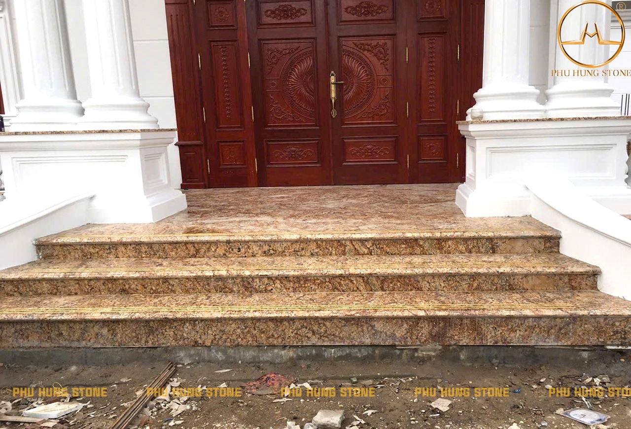 Hình ảnh Đá ốp bậc tam cấp đẹp Granite Solarius