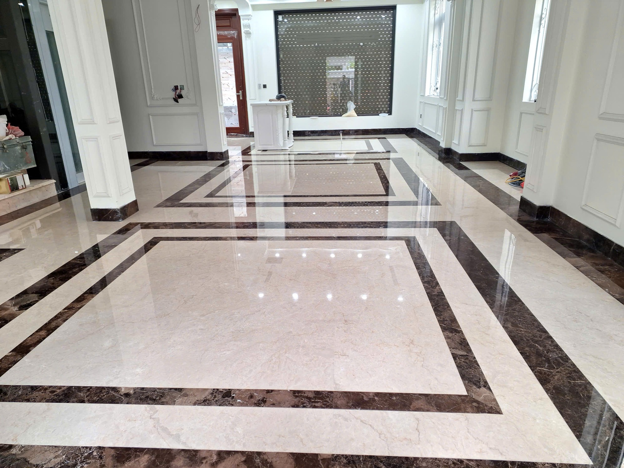 Hình ảnh Đá ốp lát sàn nhà Ottoman viền Nâu Đậm