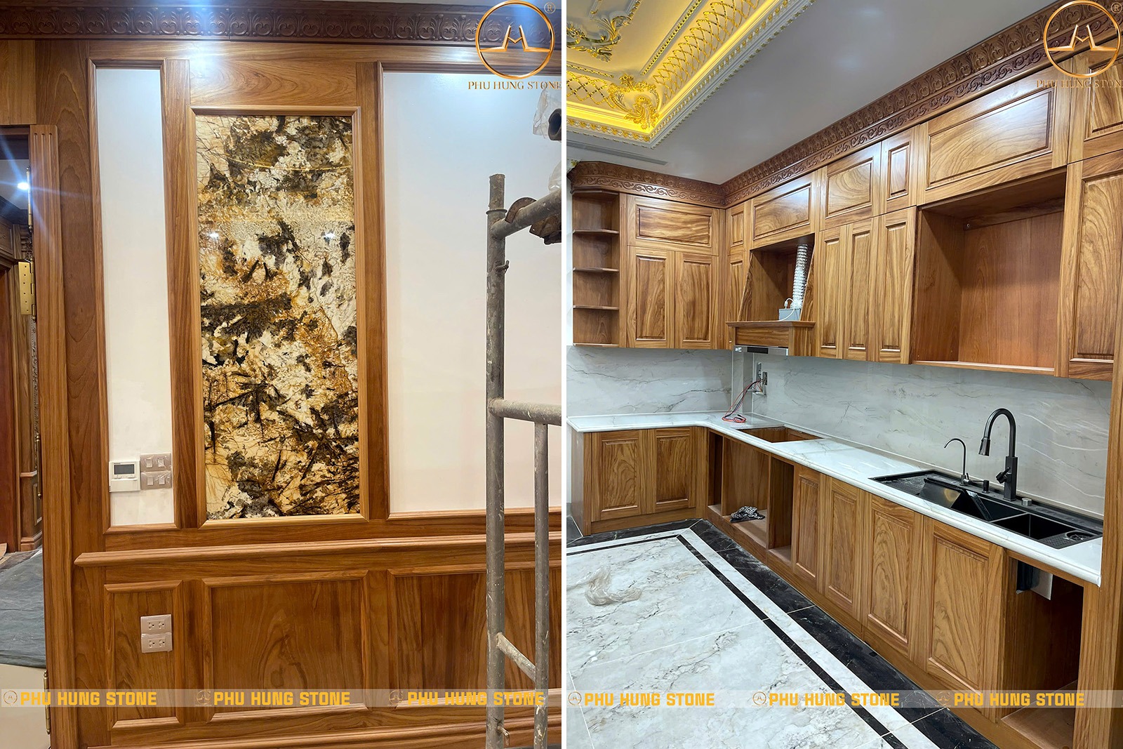 Hình ảnh Đá tự nhiên ốp lát công trình nhà anh Thắng chị Hường