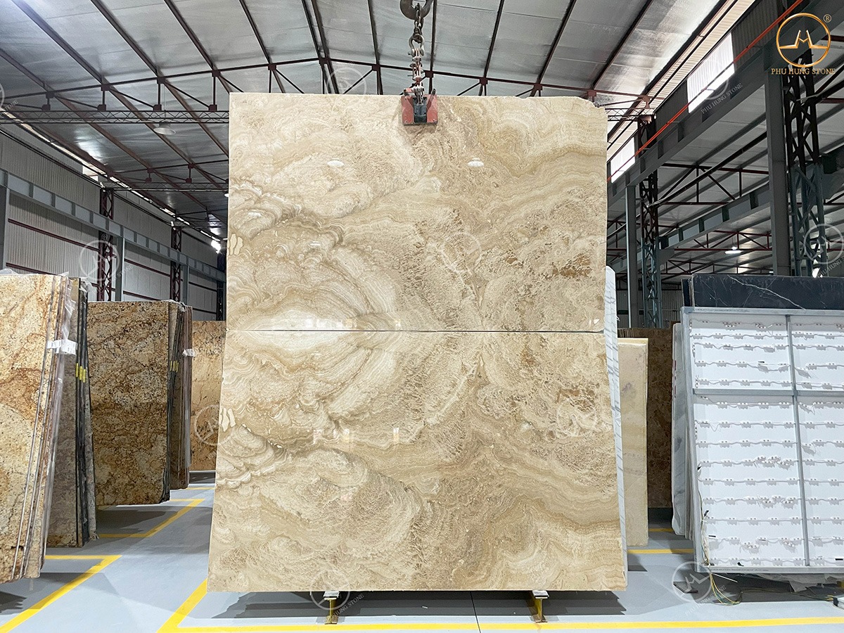 Hình ảnh Ghép đối xứng vân đá Onyx vân mây 01