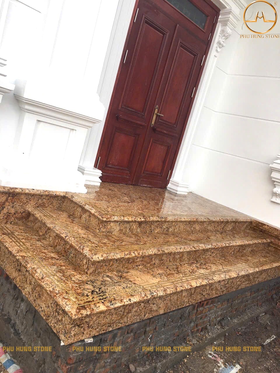 Hình ảnh Mẫu đá bậc tam cấp Granite Solarius đẹp sang
