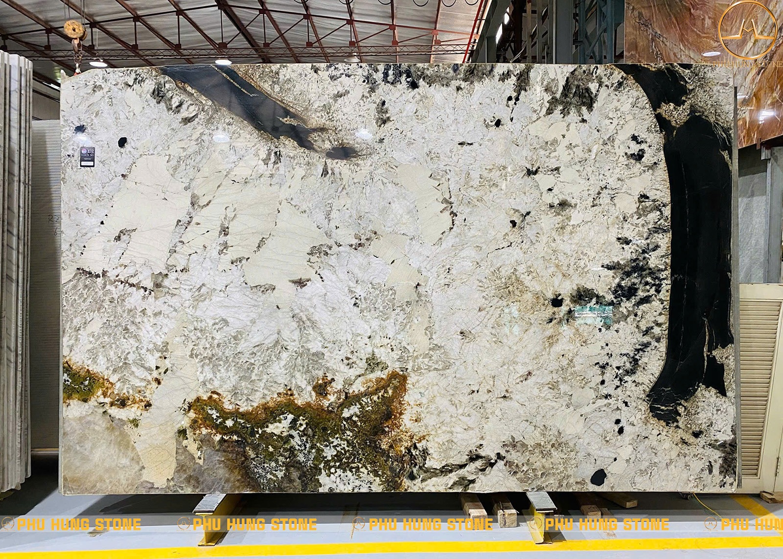 Hình ảnh Mẫu đá Granite Alpinus White 3 hệ vân độc đáo