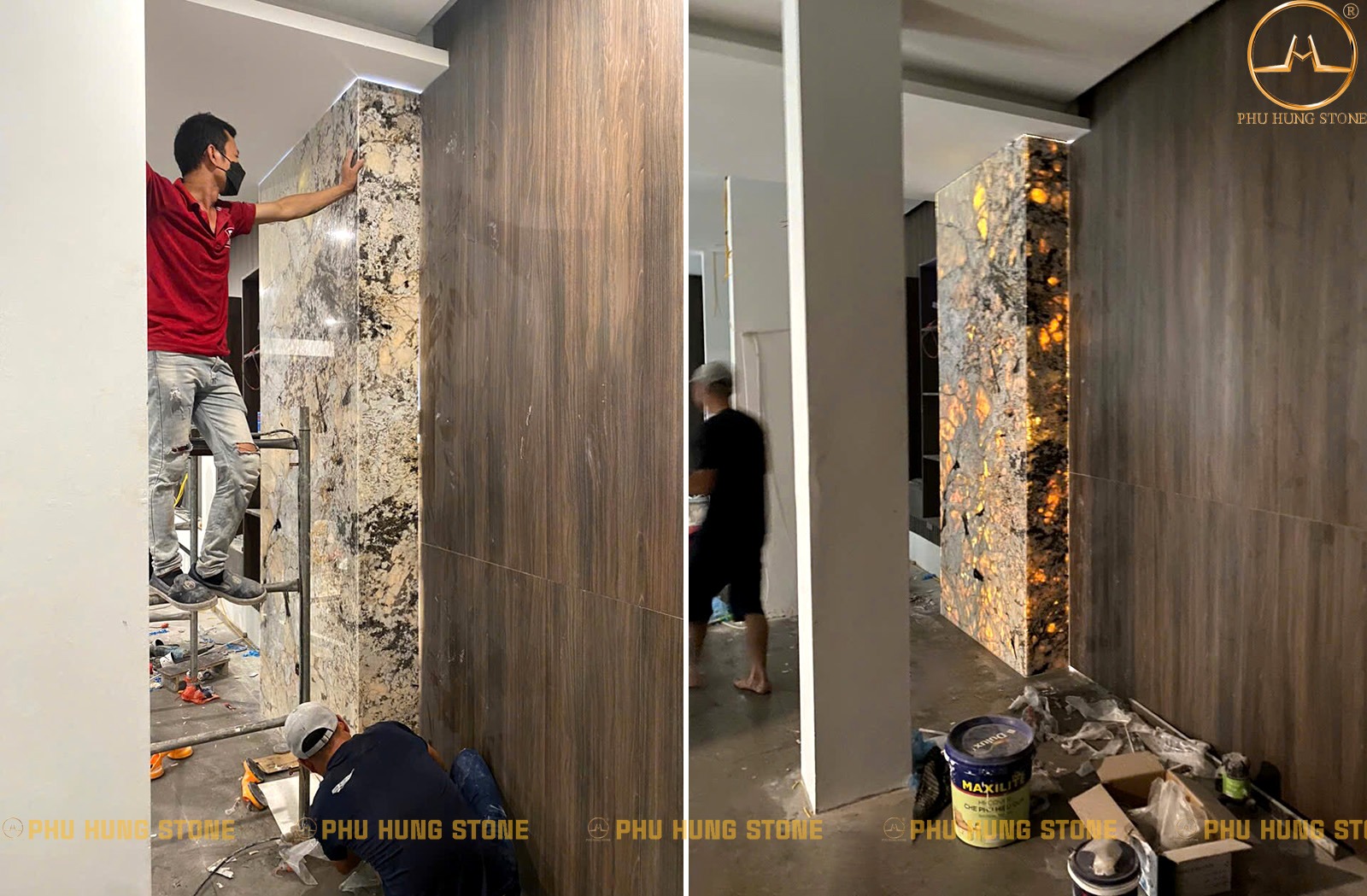 Hình ảnh Mẫu đá granite Exotic thi công thực tế