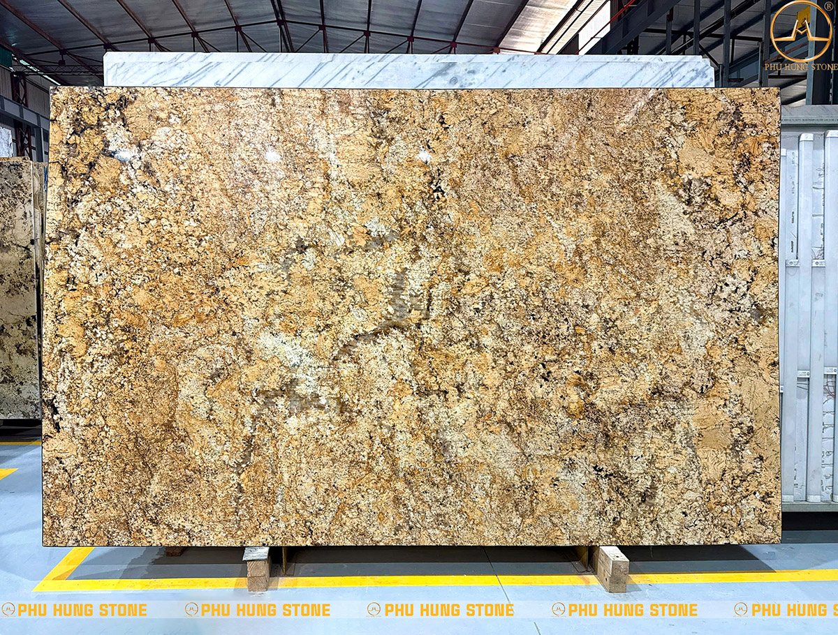 Hình ảnh Mẫu đá Granite Solarius ốp lát đẹp sang trọng