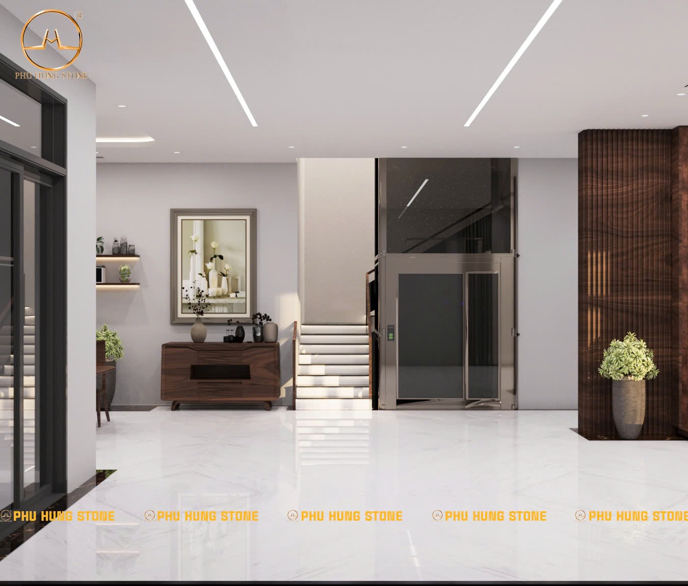 Hình ảnh Mẫu Đá Marble Volakas lát sàn lát nền đẹp sang