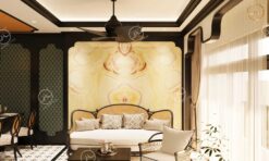 Hình ảnh Mẫu đá onyx vàng ghép tranh đối xứng vân