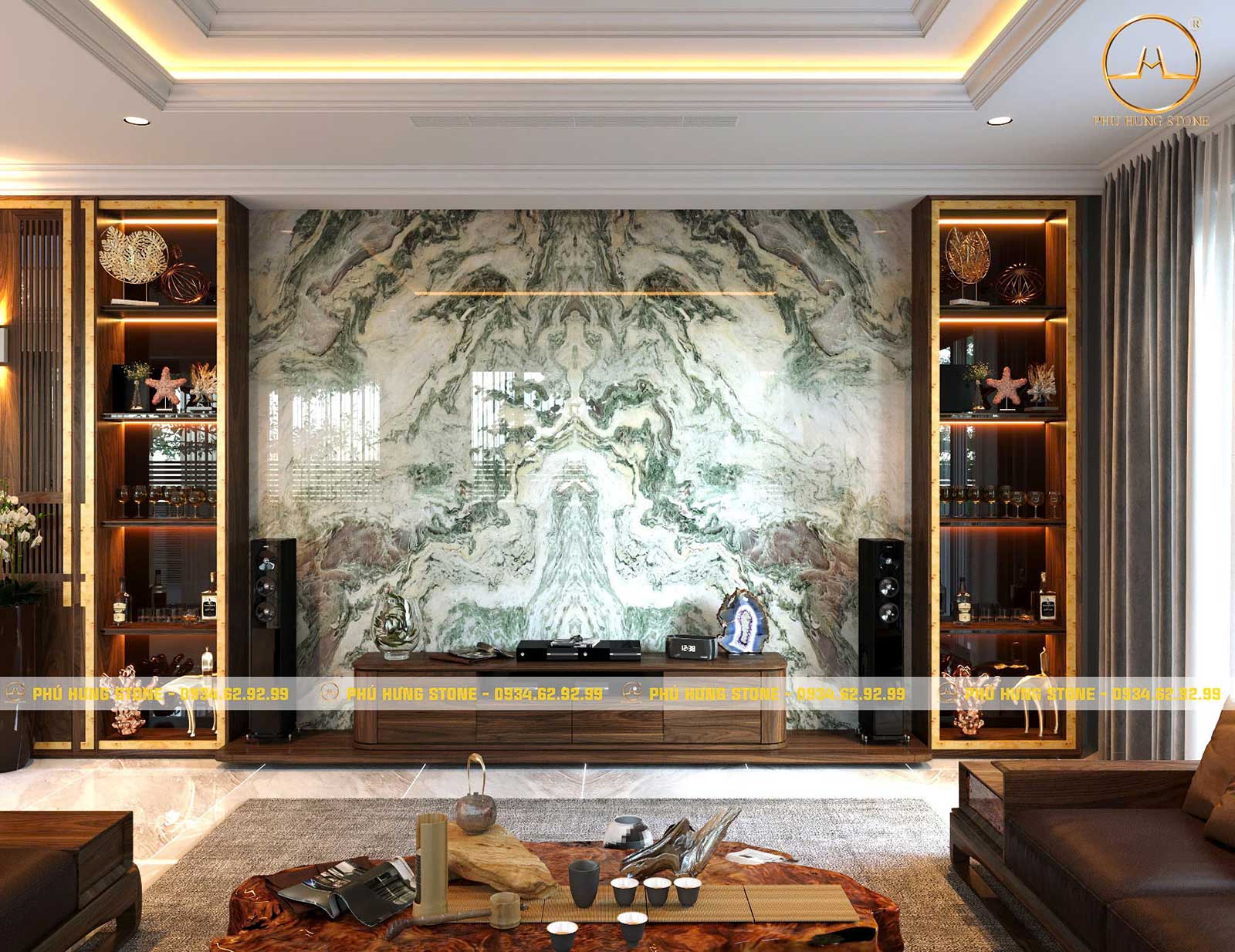 Hình ảnh Mẫu tranh đối vân Granite Milano