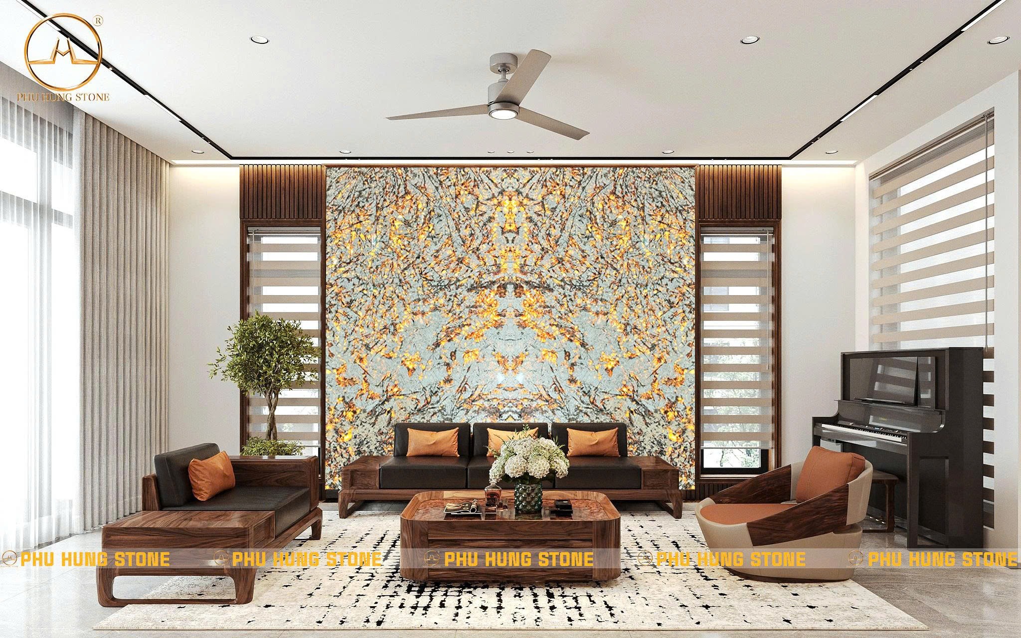 Hình ảnh Mẫu tranh granite Splendour White xuyên sáng