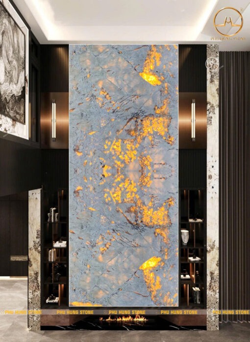 Hình ảnh Mẫu tranh xuyên sáng Granite Alabaster White