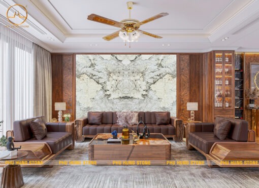 Hình ảnh Tranh đá granite tự nhiên đối vân Monalisa