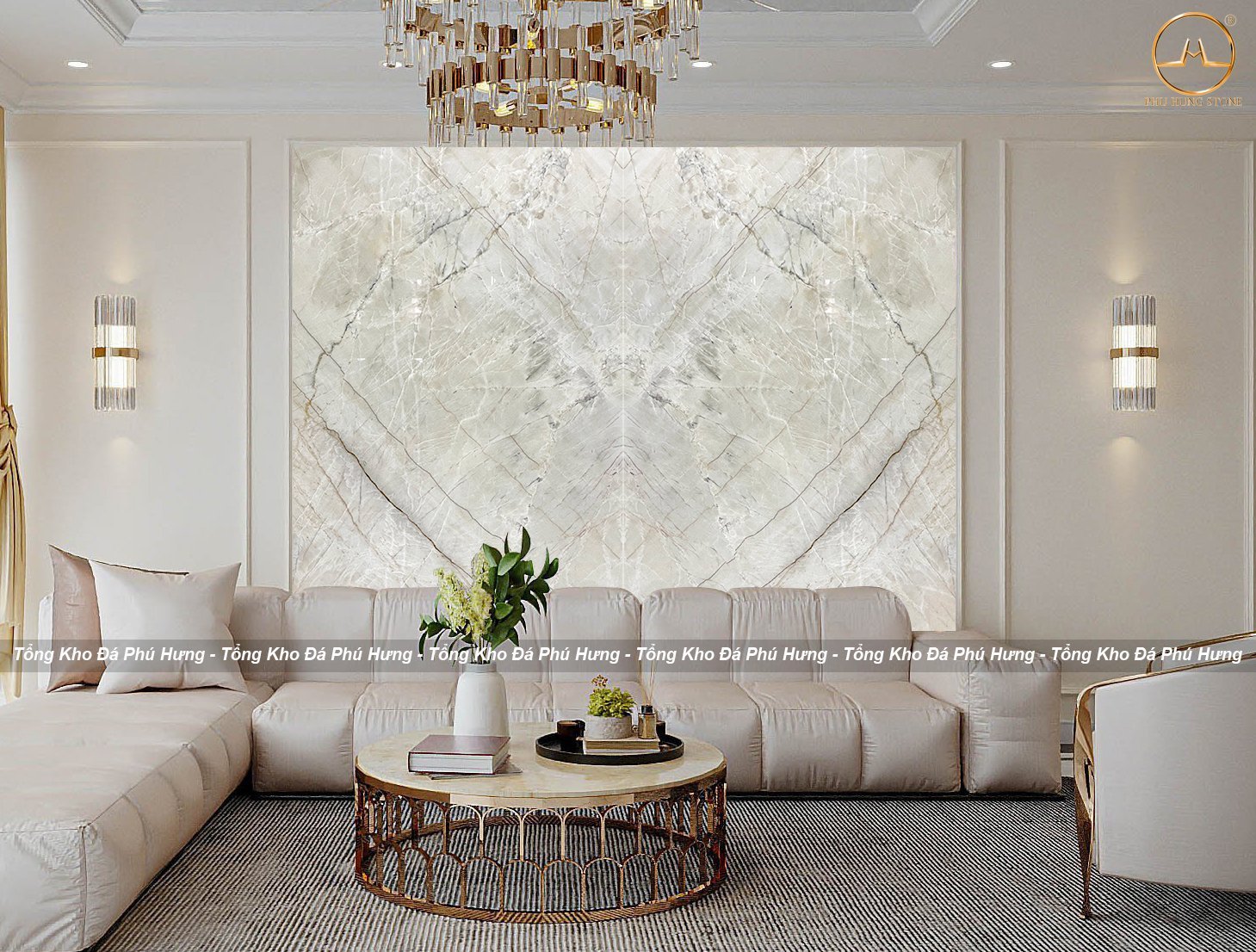 Hình ảnh Tranh đá thạch anh màu trắng quartz zurich