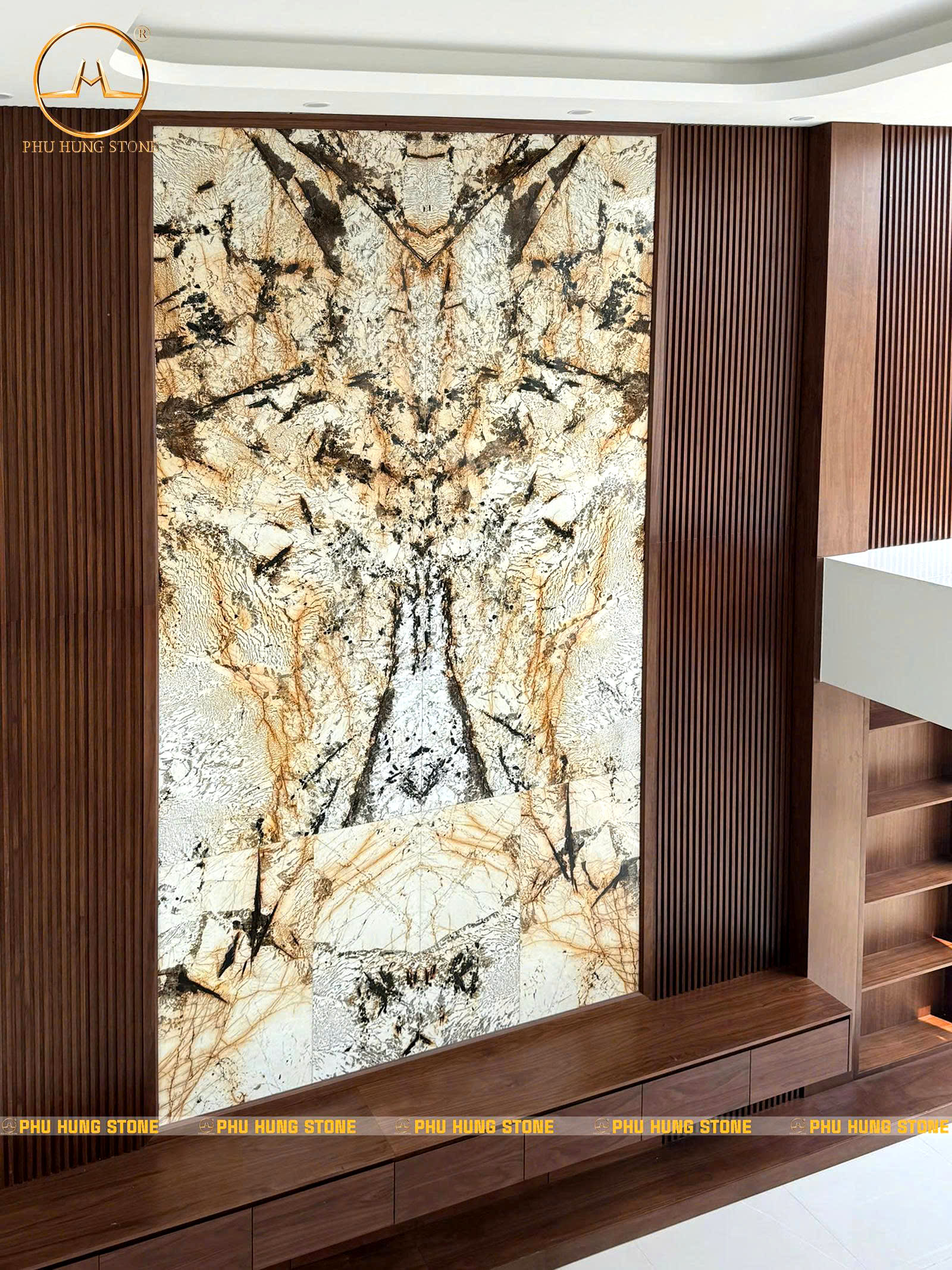 Hình ảnh Tranh đá thông tầng Granite Blanc du Blanc