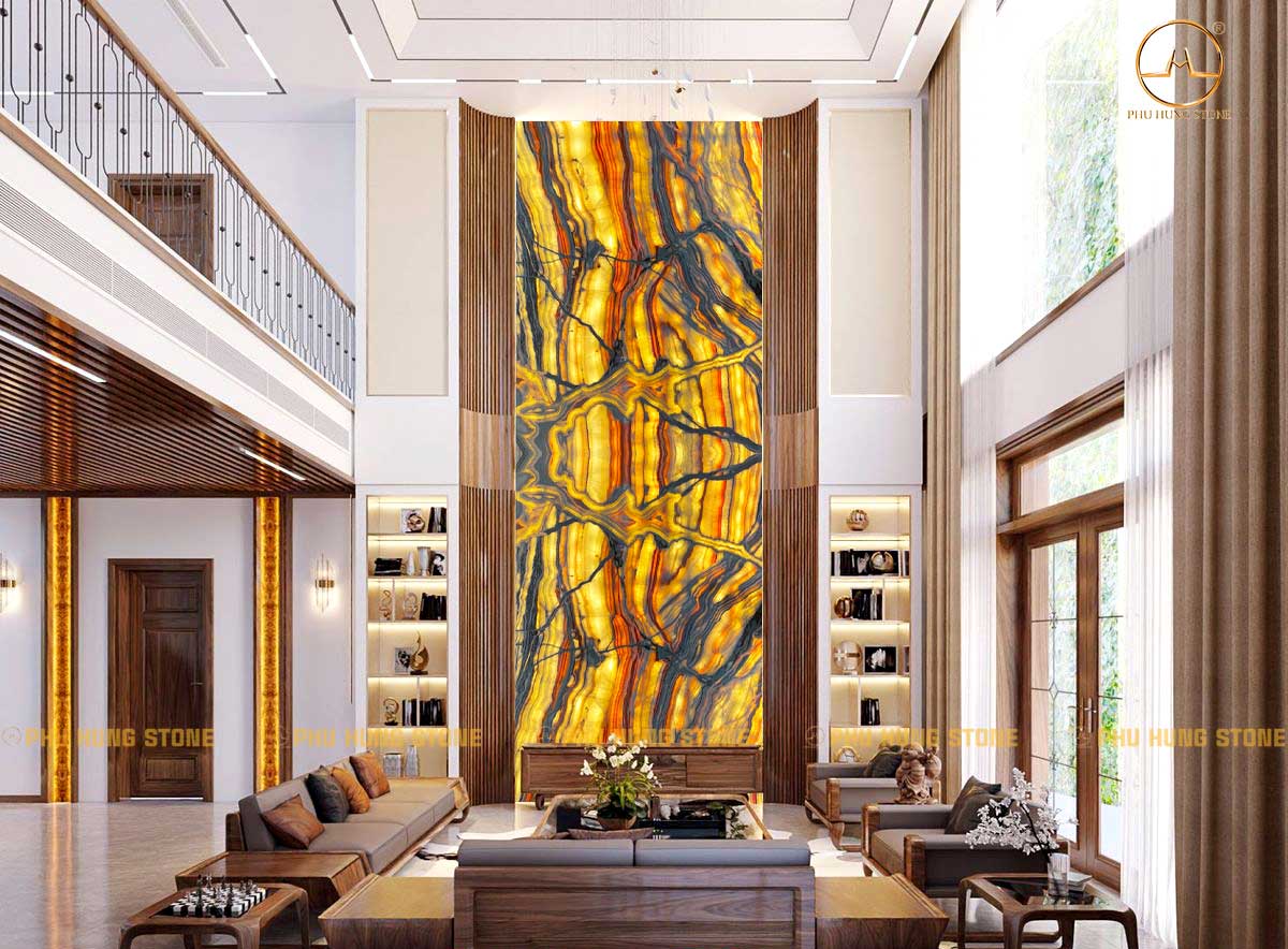 Hình ảnh Tranh đá thông tầng onyx xuyên sáng