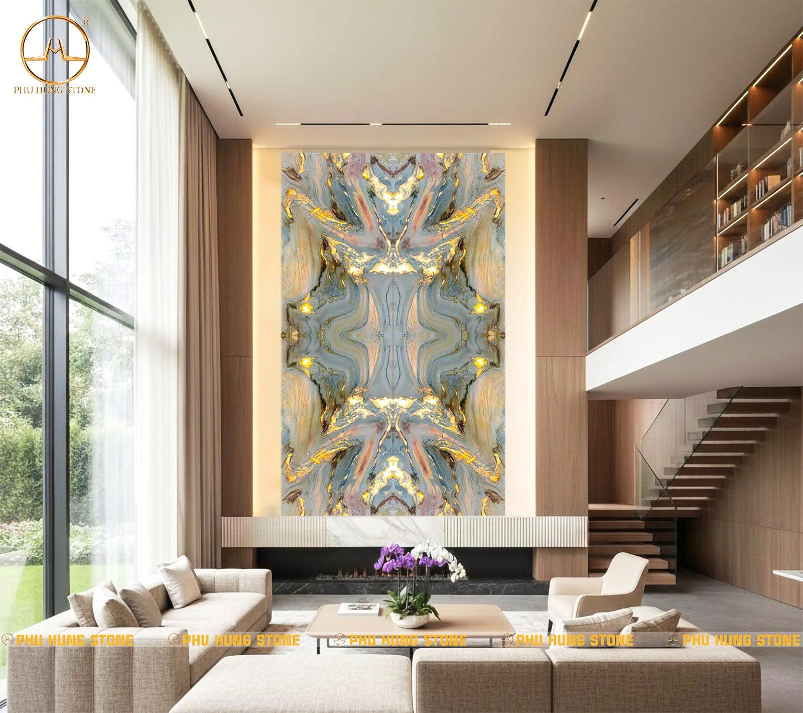 Hình ảnh Tranh đá thông tầng Quartz Dragonbay đẹp sang