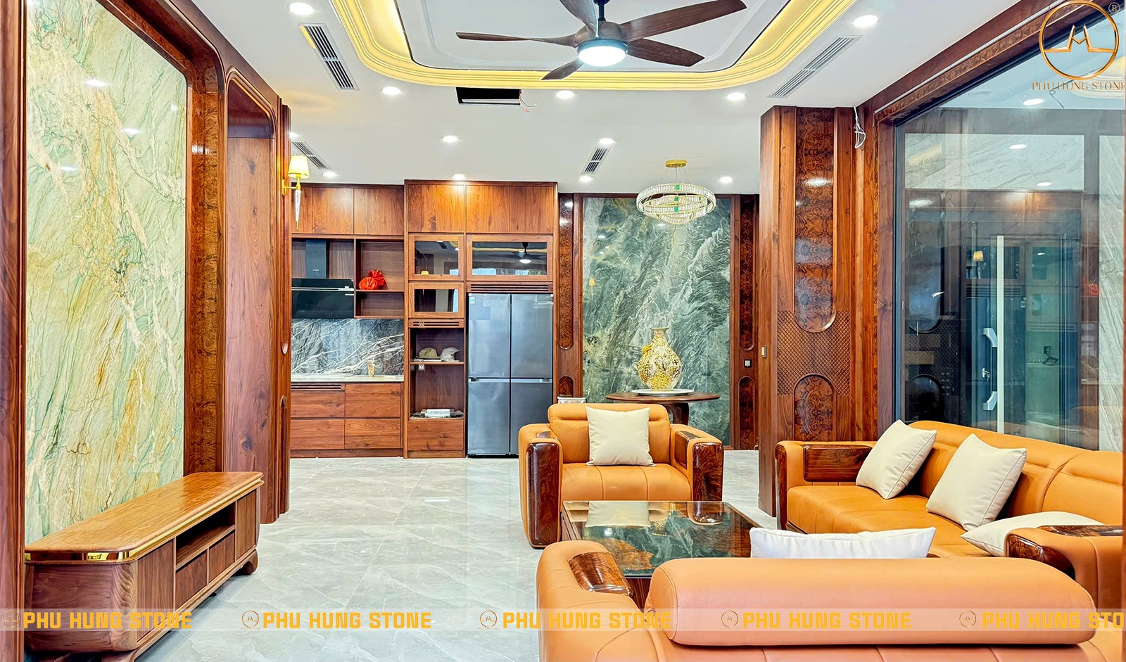 Hình ảnh Tranh đá trang trí cho phòng khách gia đình