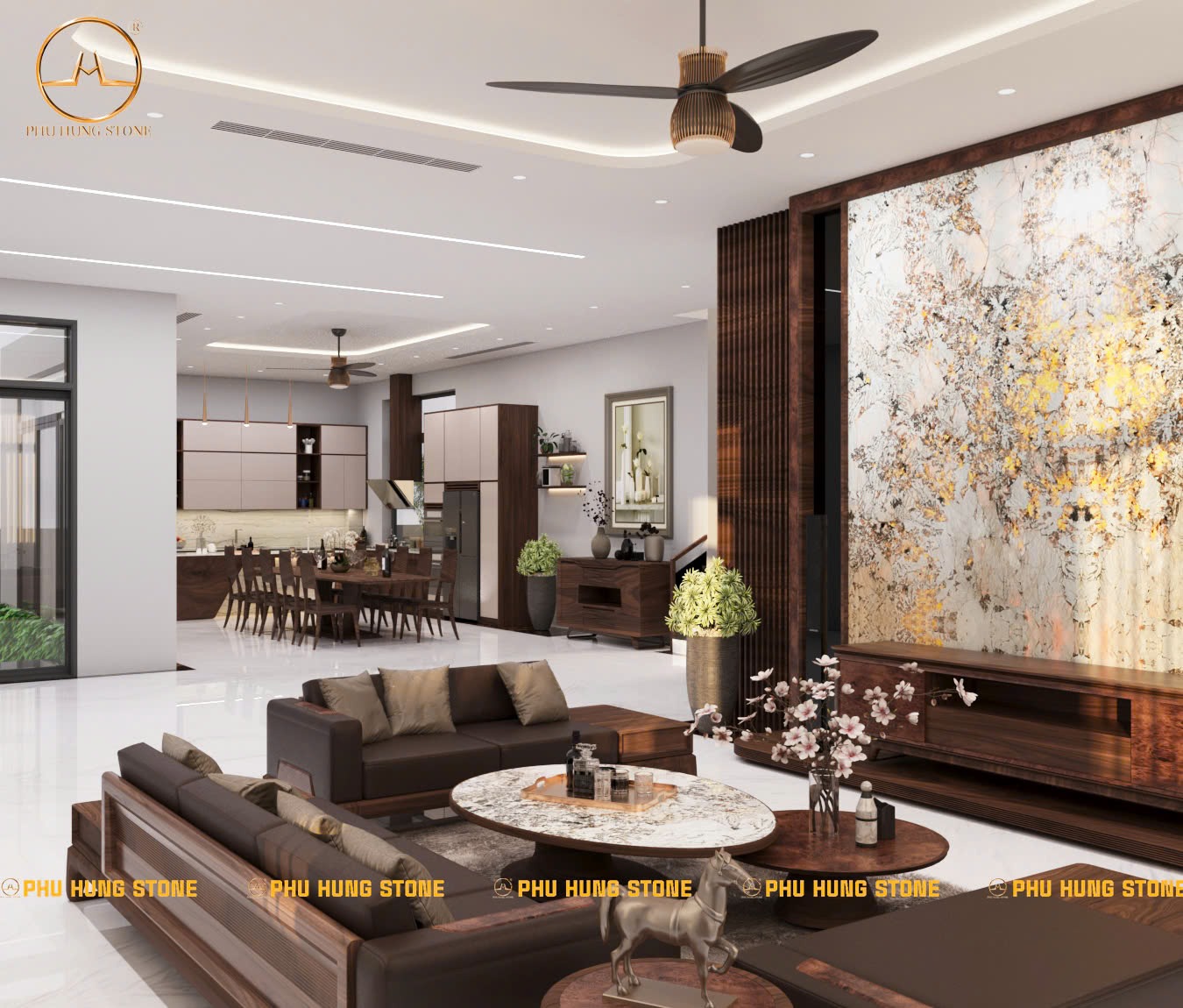 Hình ảnh Tranh đá trang trí Granite Alpinus White