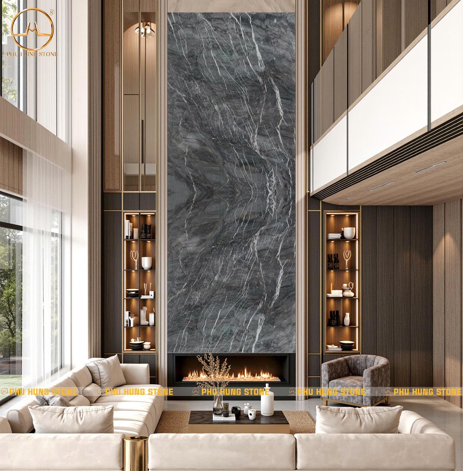 Hình ảnh Tranh đối xứng ghép thông tầng quartz Crystos