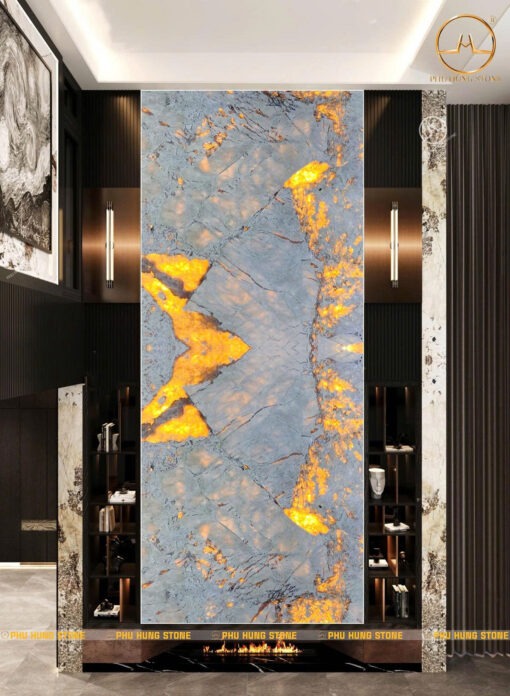 Hình ảnh Tranh thông tầng xuyên sáng Granite Alabaster White