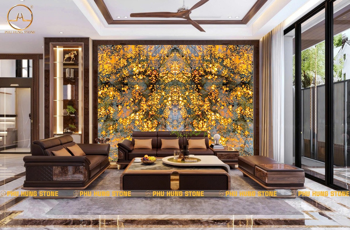 Hình ảnh Tranh xuyên sáng đối xứng vân 2 tấm Alpinus White 08